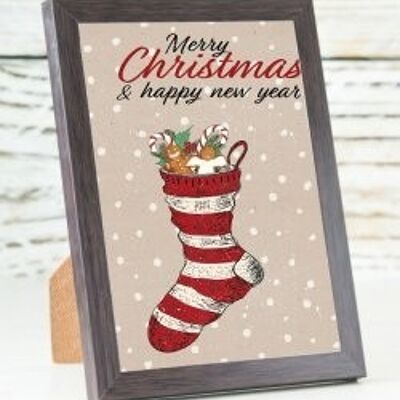 Christmas Sock A6 card