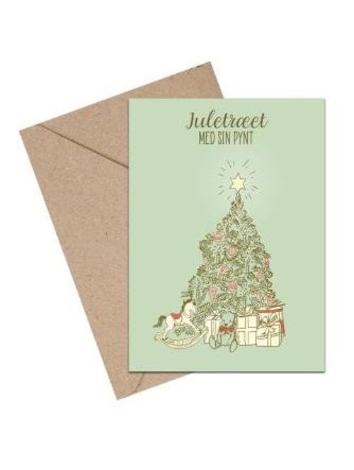 The Christmas tree with its decorations - DK A6 card