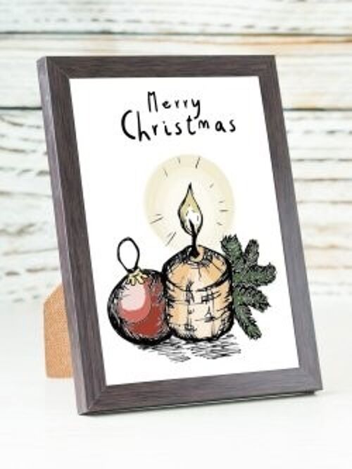Christmas Candle A6 card