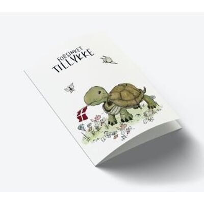 Delayed congratulations turtle A7 card