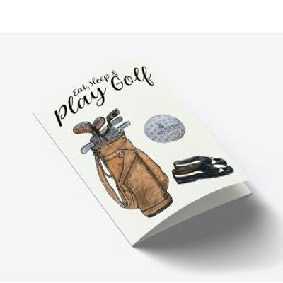Play golf A7 card
