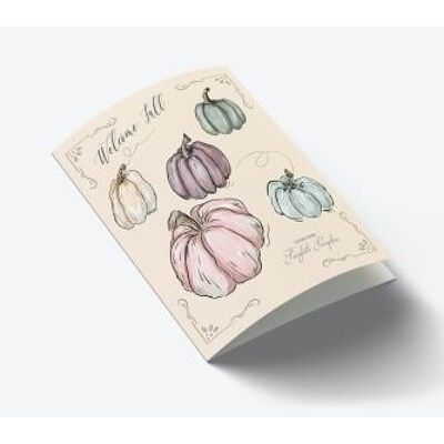 Carte Welcome Fall Pumpkins A7