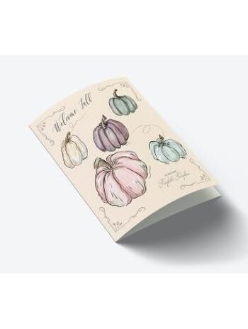 Carte Welcome Fall Pumpkins A7