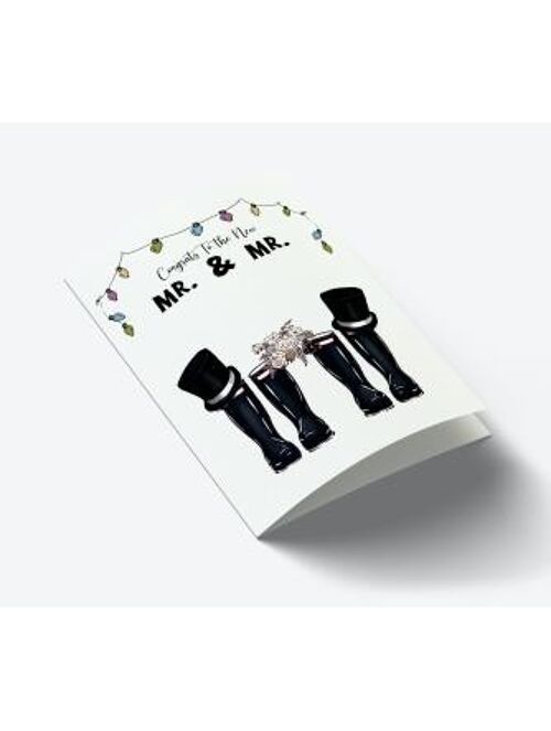 Mr. & Mr. Rubber boots A7 card