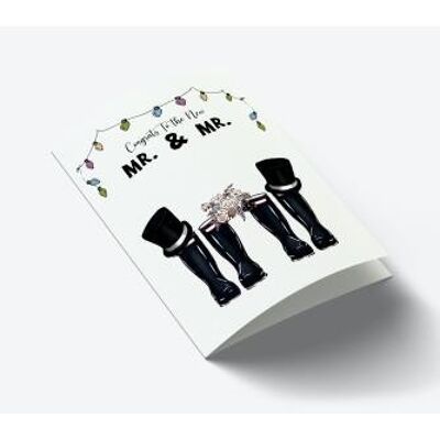 Mr. & Mr. Rubber boots A7 card