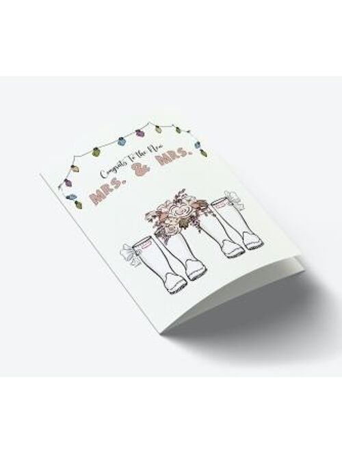 Mrs. & Mrs. Rubber boots A7 card