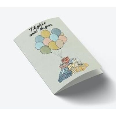 Congratulazioni per il giorno (Balloons) DK A7 card