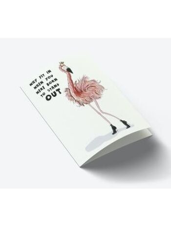 Carte Flamant rose A7