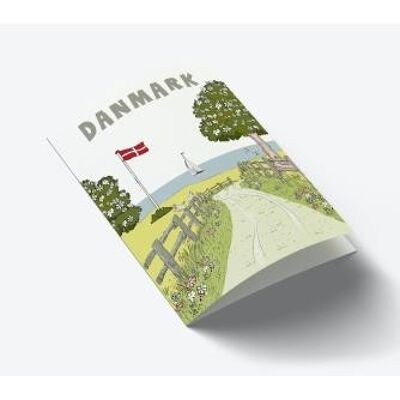 Paysage avec carte Danemark A7