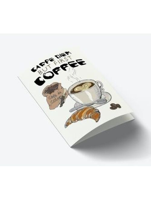 Coffee - Carpe Diem A7 card
