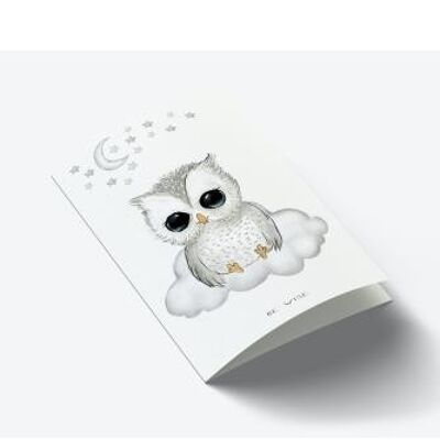 Baby Be wise owl A7 card