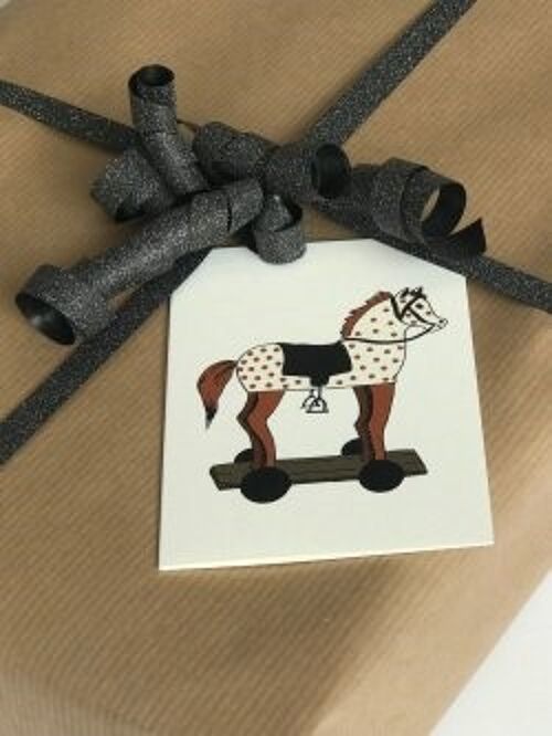 Old toy horse A7 card