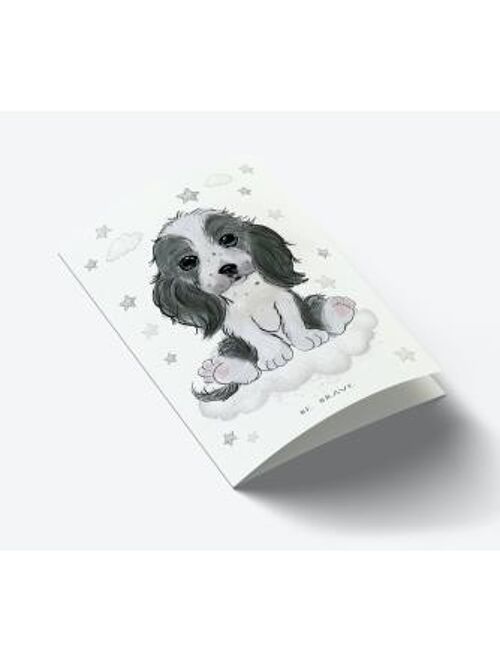 Baby Be Brave puppy A7 card