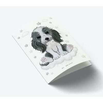 Baby Be Brave puppy A7 card
