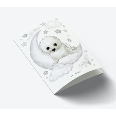 Tarjeta Baby Be kind seal A7