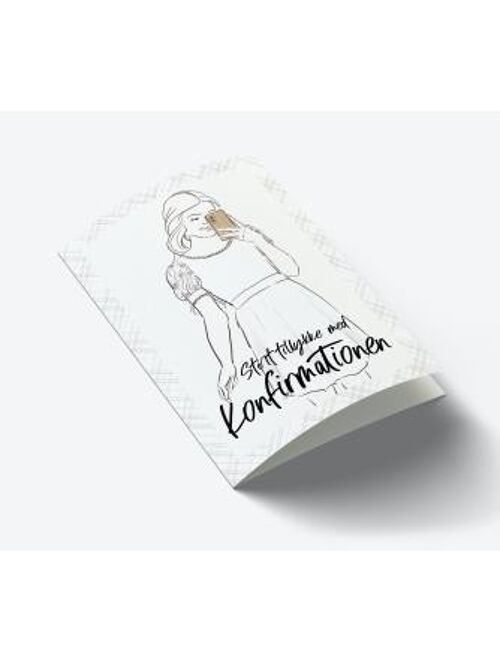 Congratulations on the confirmation - girl new A7 card