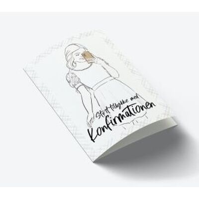 Congratulations on the confirmation - girl new A7 card