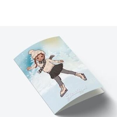 Skating girl DK A7 card