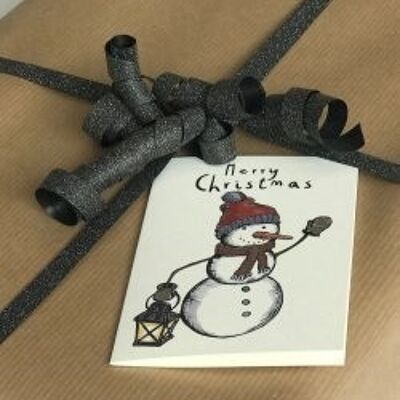 Weihnachtskarte Schneemann A7