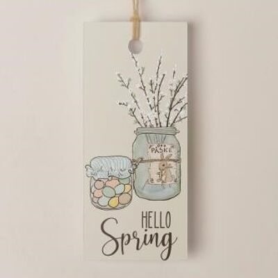 Hello spring - Hang tag