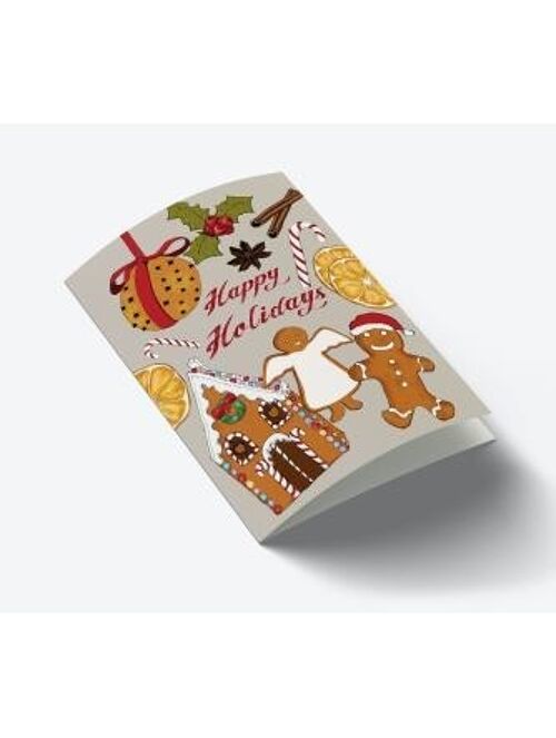 Christmas Gingerbread A7 card
