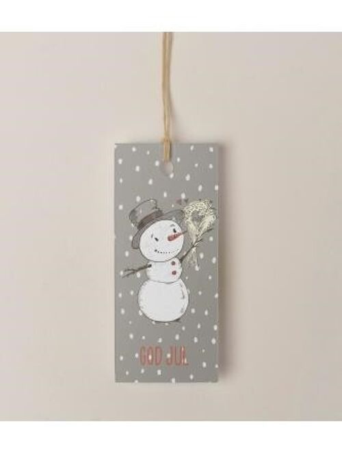 Merry Christmas with snowman - Hangtag