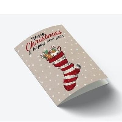 Christmas Sock A7 card
