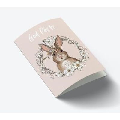 Happy Easter Hare DK A7 card