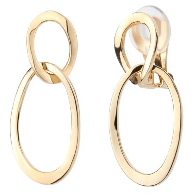 Traveller Drop Clip Earrings Gold plated - 157230