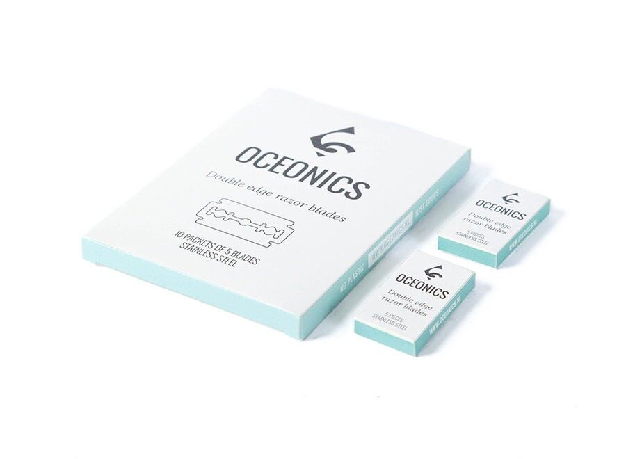 Lame da barba Oceanics a doppio taglio (10x5 pezzi) | Senza plastica | Zero rifiuti