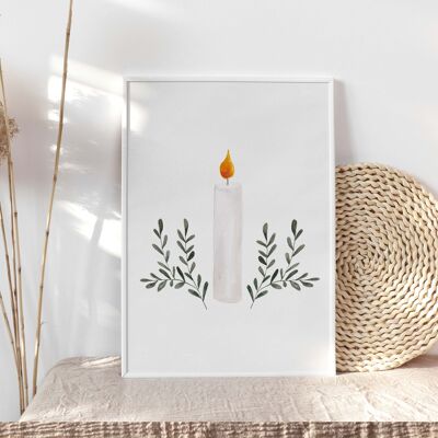 Art Print "Candle White" | various sizes - A5