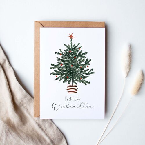 Faltkarte "Weihnachtsbaum Fröhliche Weihnachten" | A6