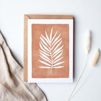 Folding card "Palm Leaf Terracotta"