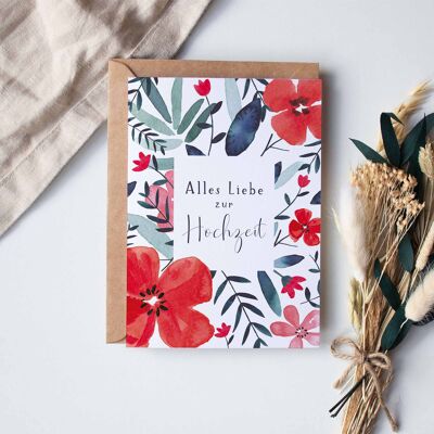 Folding card "Wedding wild poppies" | wedding