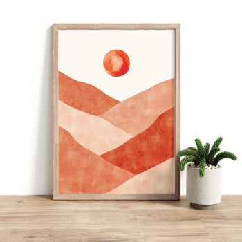 Tirage d'art "Paysage Soleil Terre Cuite" | abstrait - A5 2