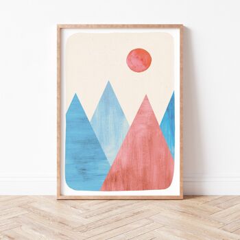 Tirage d'art "Montagnes pastel géométrique" - A5 6