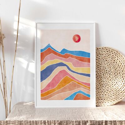 Art Print "Colorful Landscape" | abstract - A5