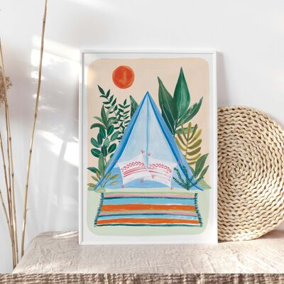 Art print "Camping in nature" - A4