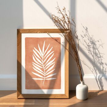 Reproduction d'art "Terre cuite feuille de palmier" | résumé - A3 3