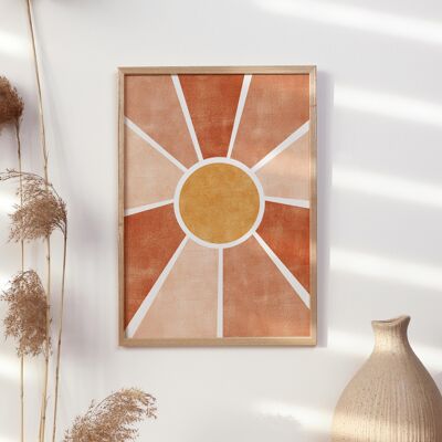 Kunstdruck "Sonne Terrakotta" | abstrakt - A3