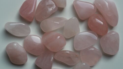 Rose quartz tumbled stones - large