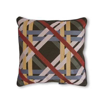 Coussin décoratif brodé Earthy Bow S016