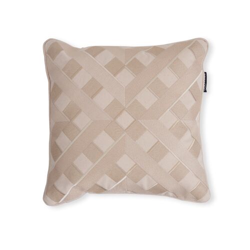 Embroidered Scatter Cushion Beige S012