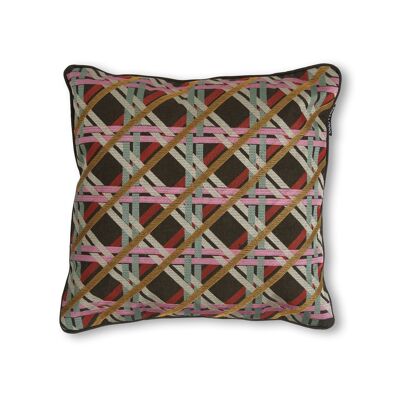 Coussin décoratif brodé Earthy Wicker S015