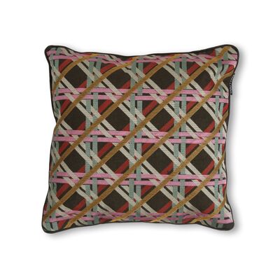 Embroidered Scatter Cushion Earthy Wicker S015