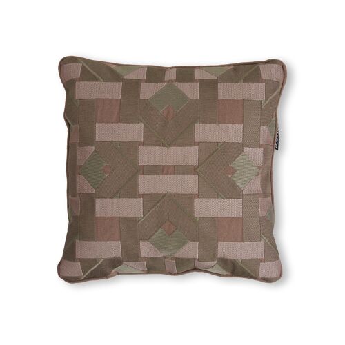 Embroidered Scatter Cushion Stone S017
