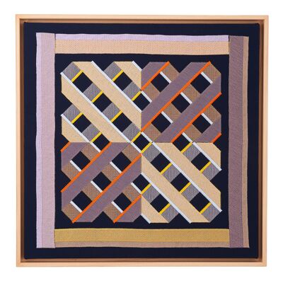 Arte textil con marco flotante con borde lila BX4001 - 2-25