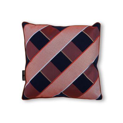 Embroidered Scatter Cushion Rust + Navy S001