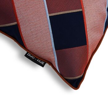 Coussin décoratif brodé Rust + Navy S001 3