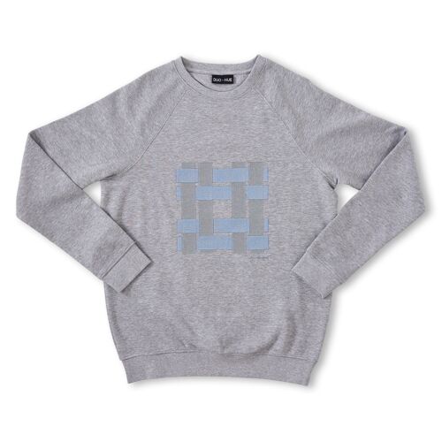 Designer Embroidered Sweater Grey 'Thatch'